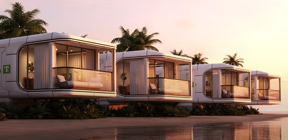 Signature Tarzan stay pod with glass facade