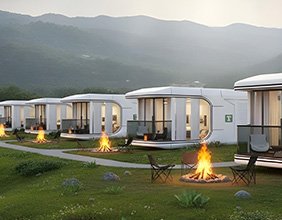 Tarzan double-decker prefab unit exterior